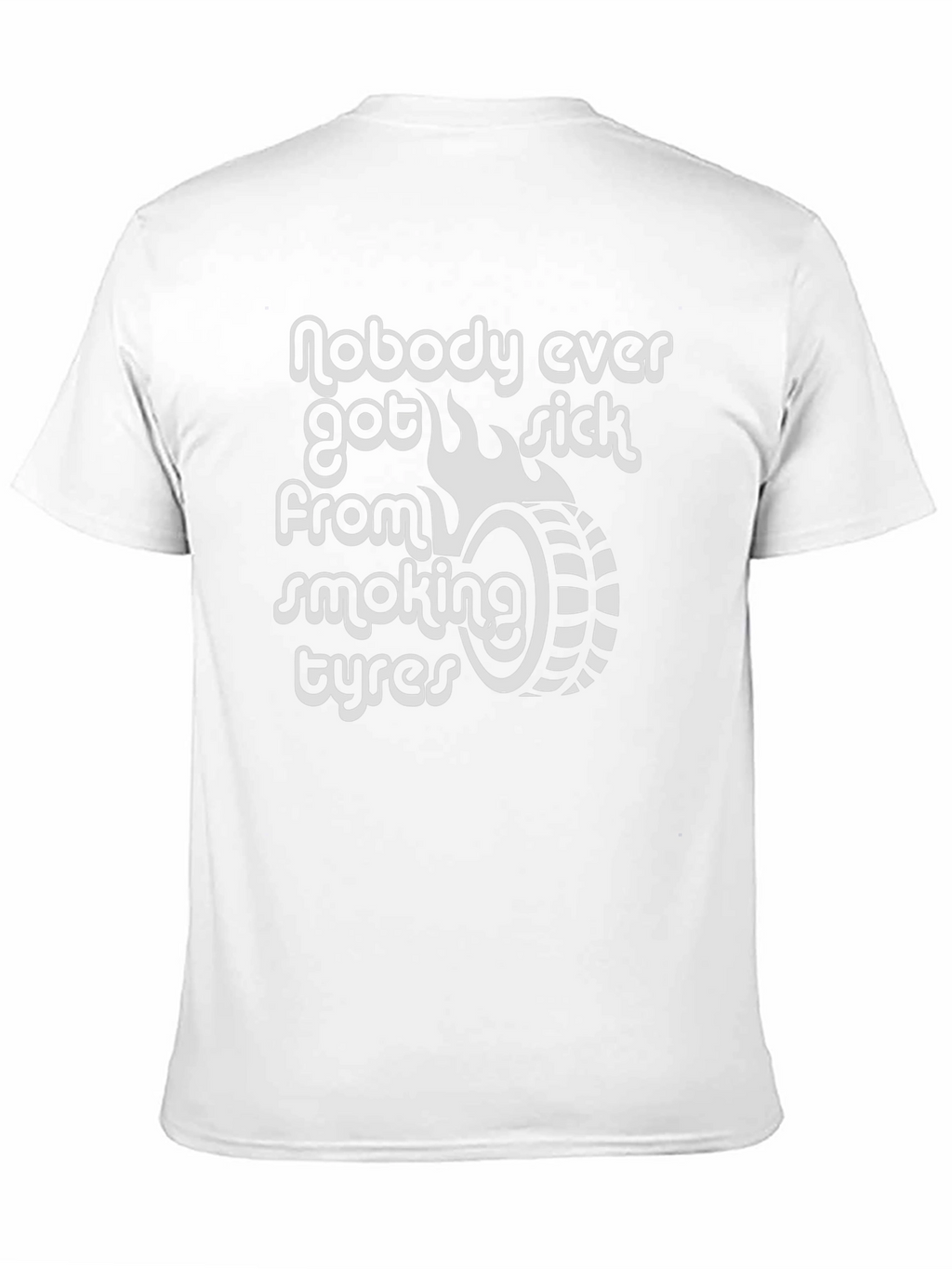 Smoking Tyres Graphic Tee - Black Cotton T-Shirt