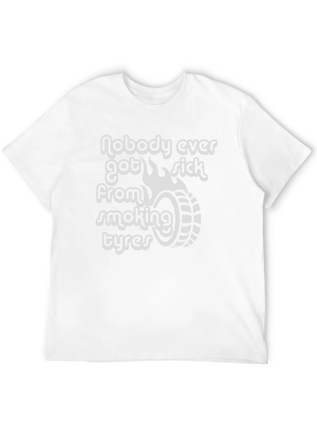 Smoking Tyres Graphic Tee - Black Cotton T-Shirt