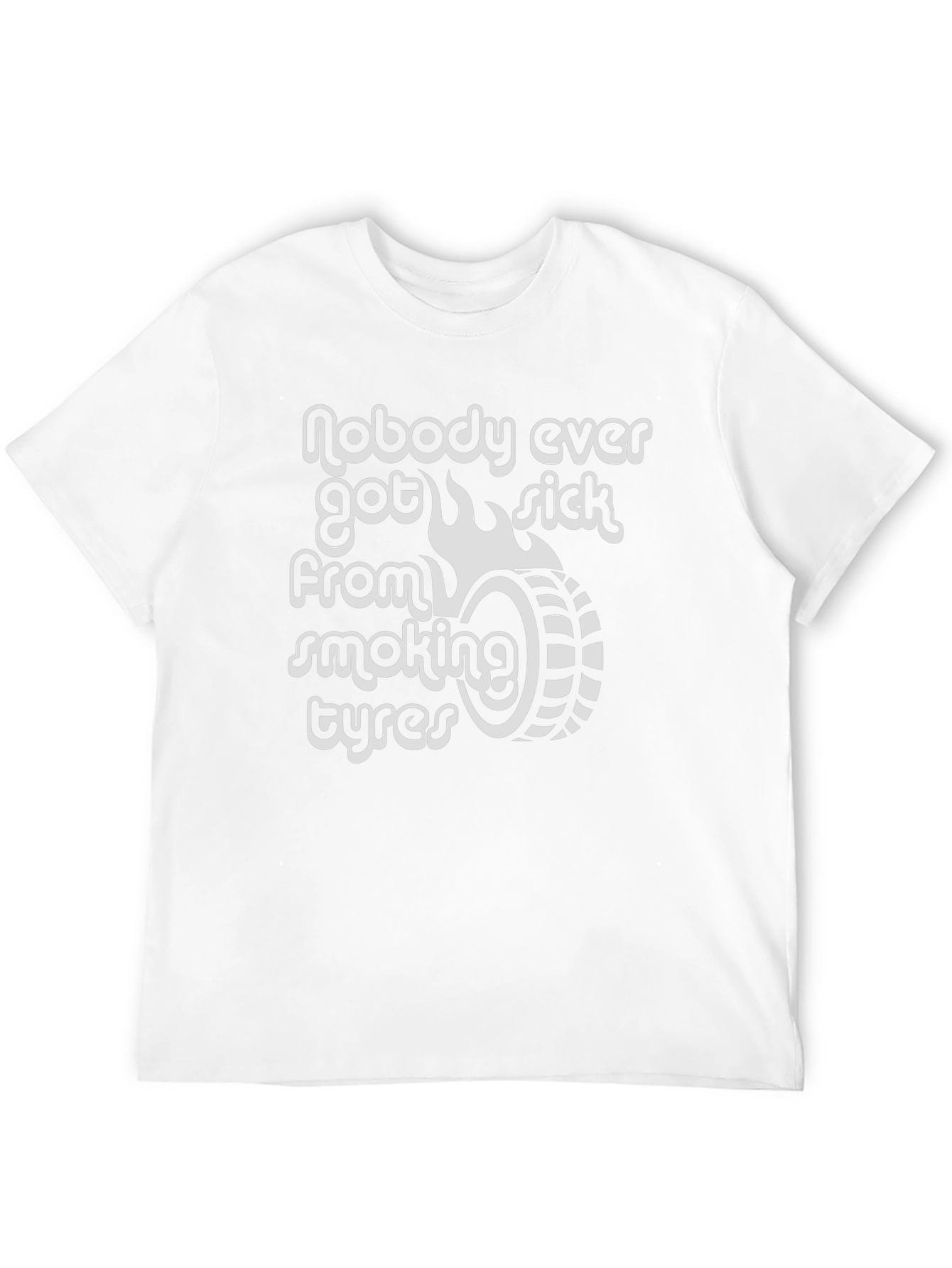 Smoking Tyres Graphic Tee - Black Cotton T-Shirt