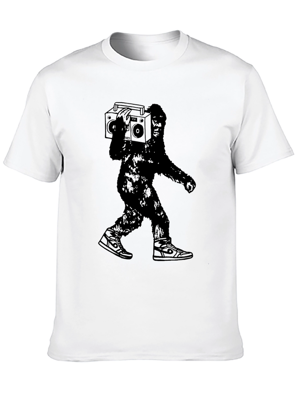 Sasquatch Boombox Graphic T-Shirt - Black