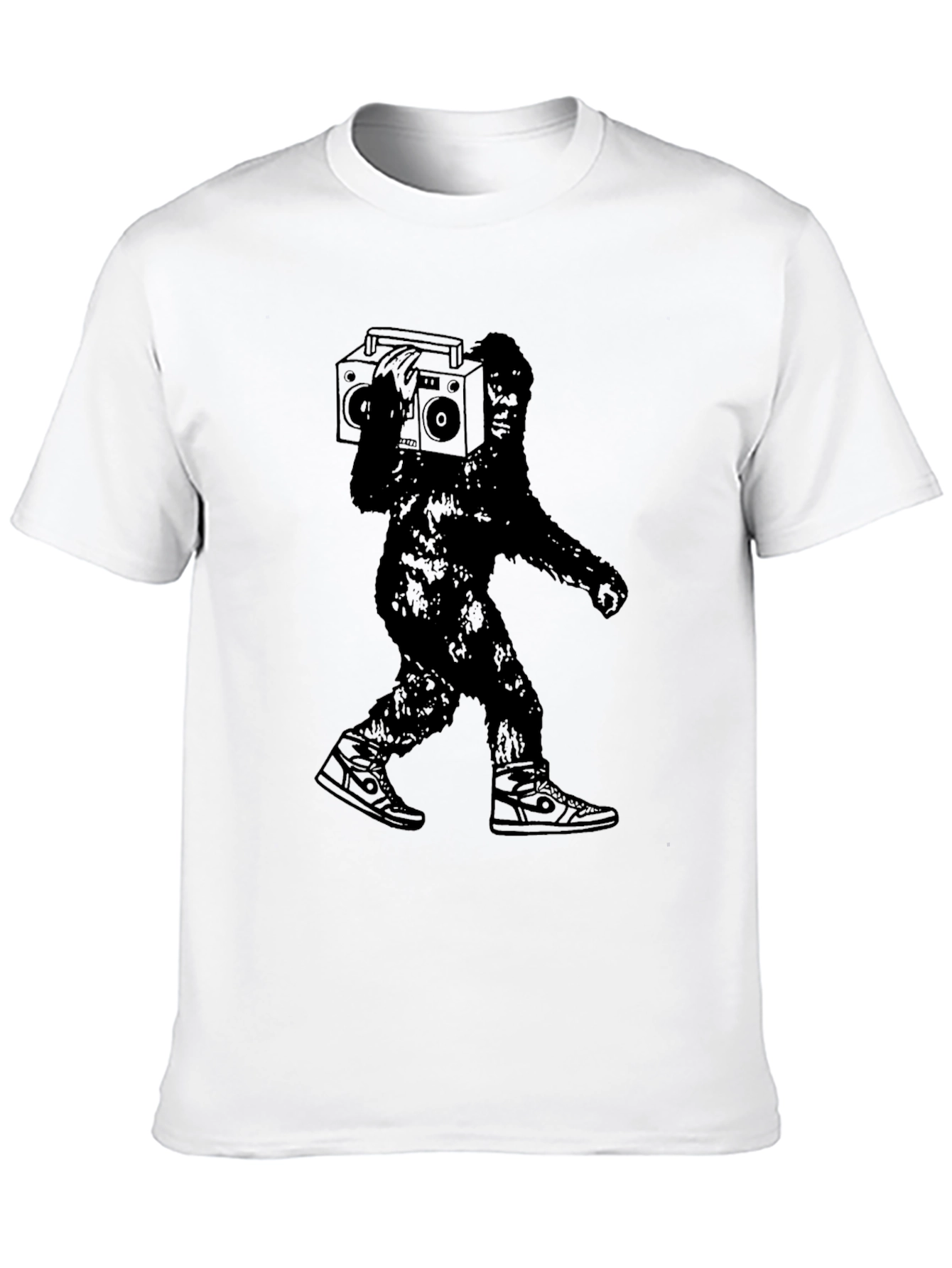 Sasquatch Boombox Graphic T-Shirt - Black