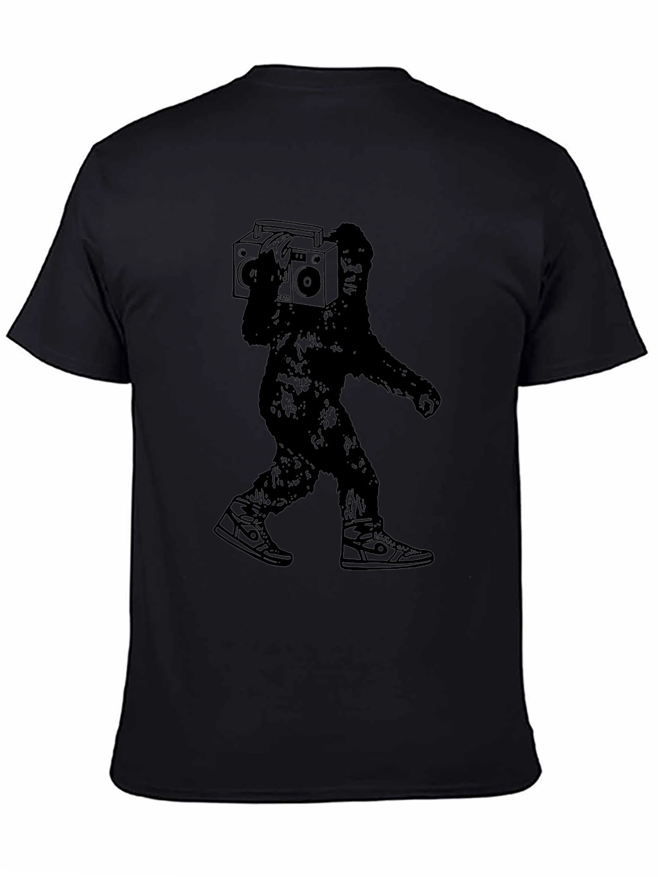 Sasquatch Boombox Graphic T-Shirt - Black