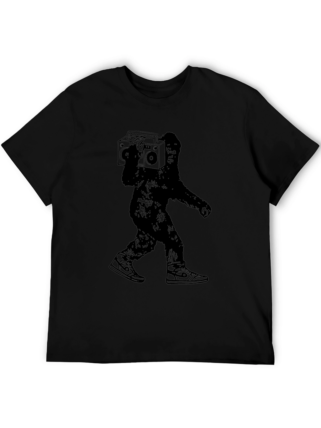 Sasquatch Boombox Graphic T-Shirt - Black