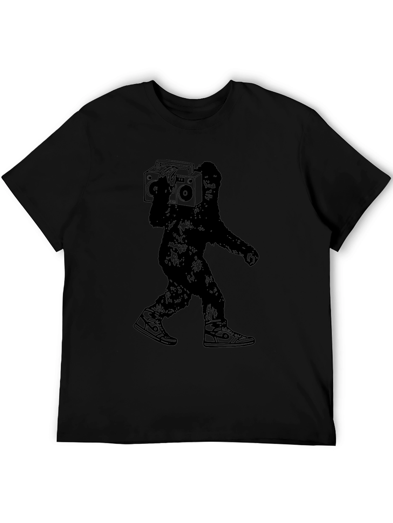 Sasquatch Boombox Graphic T-Shirt - Black