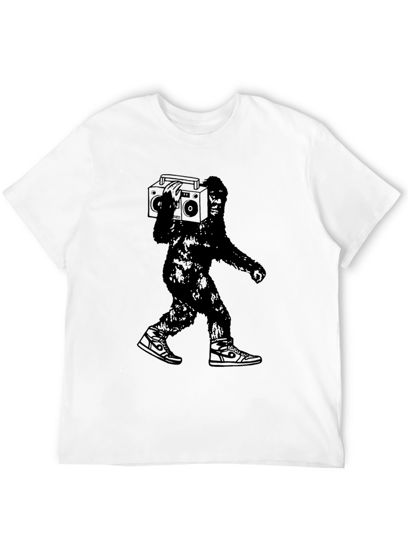 Sasquatch Boombox Graphic T-Shirt - Black