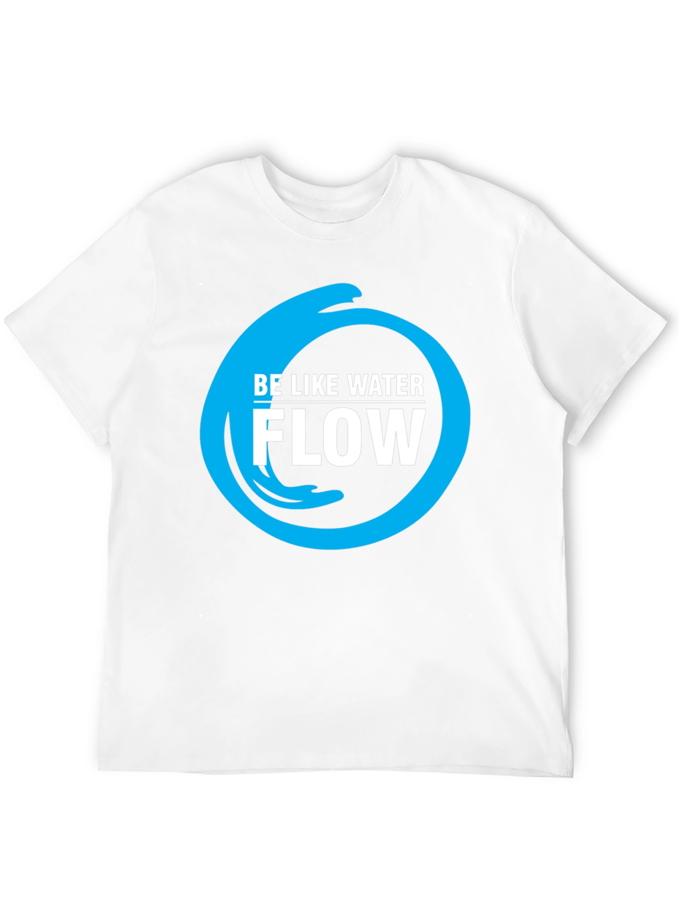 Be Like Water Flow Graphic T-Shirt - Black
