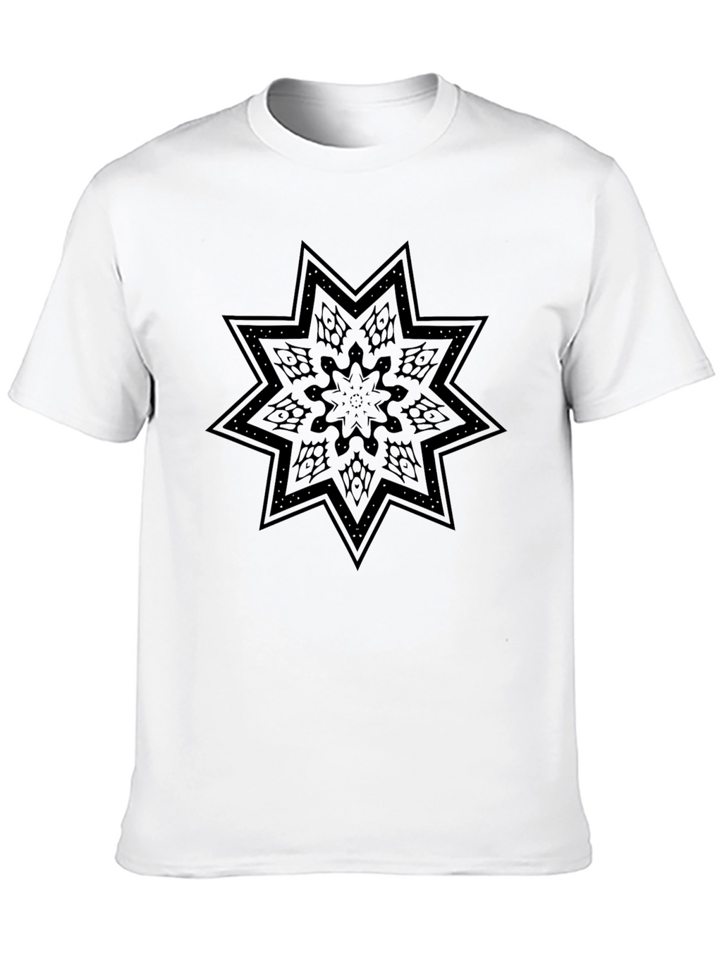 Mens Black Star Graphic Print T-Shirt