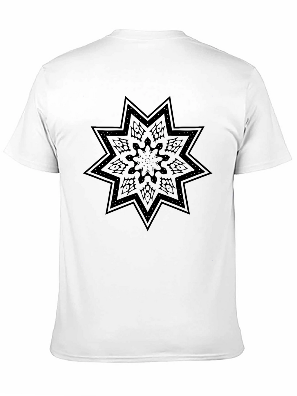 Mens Black Star Graphic Print T-Shirt