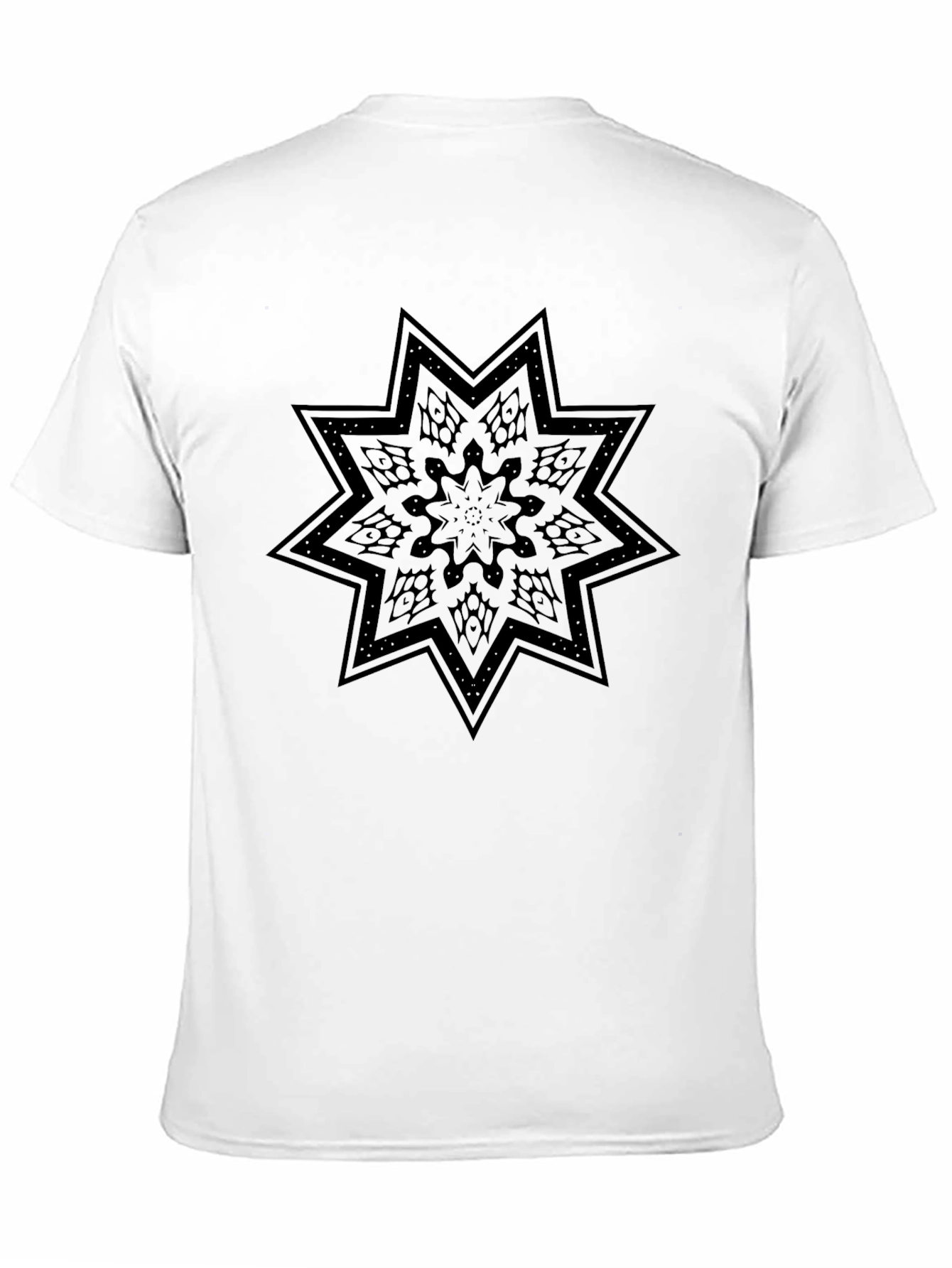 Mens Black Star Graphic Print T-Shirt