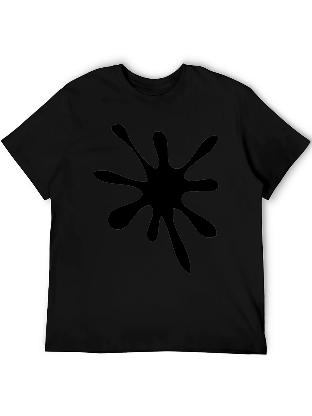 Black Splatter Graphic Tee - Mens Casual Top