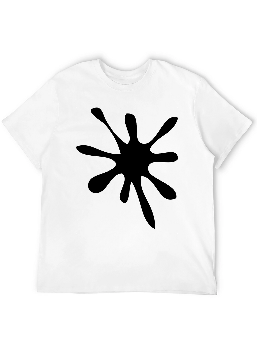 Black Splatter Graphic Tee - Mens Casual Top