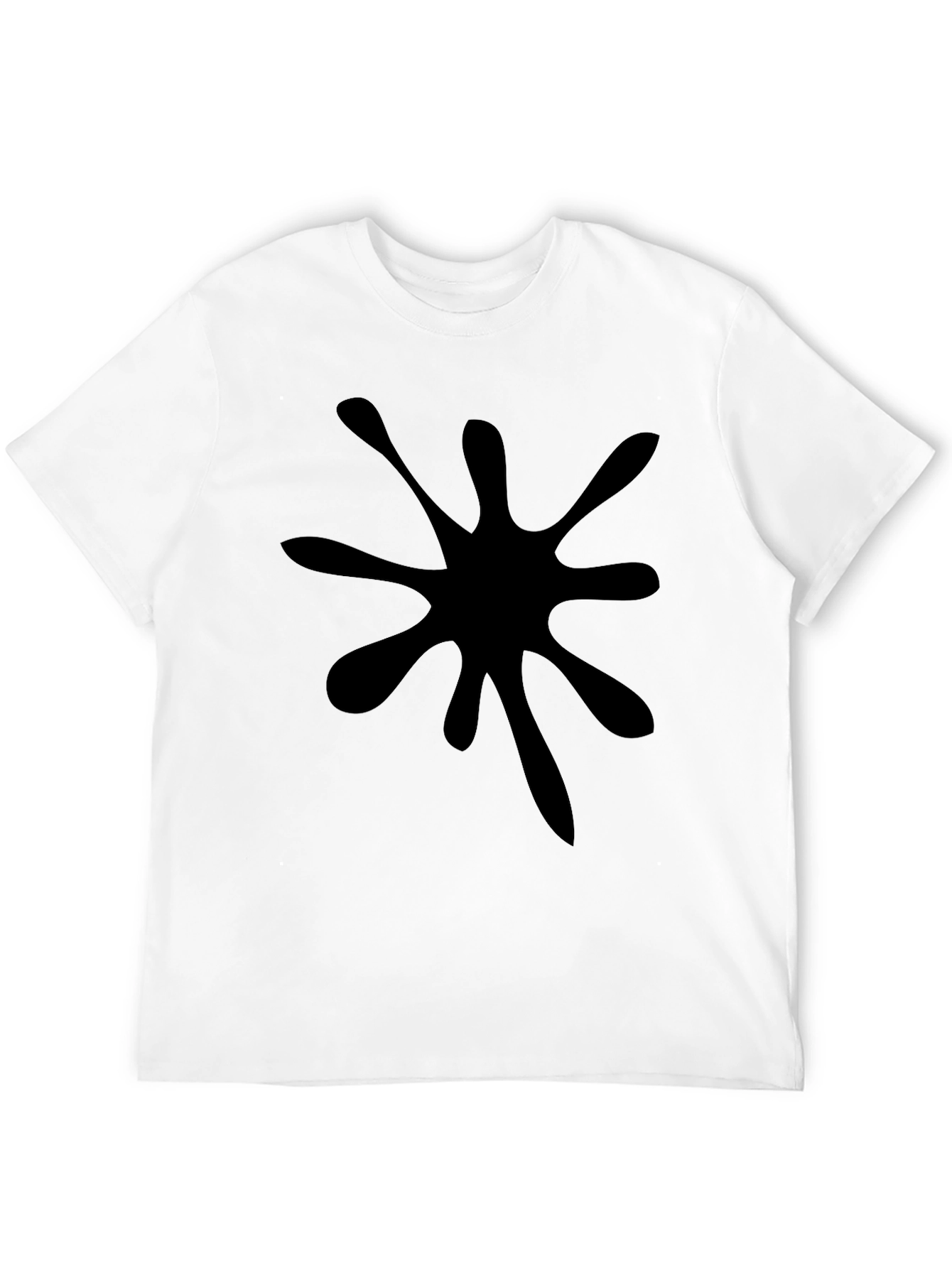 Black Splatter Graphic Tee - Mens Casual Top