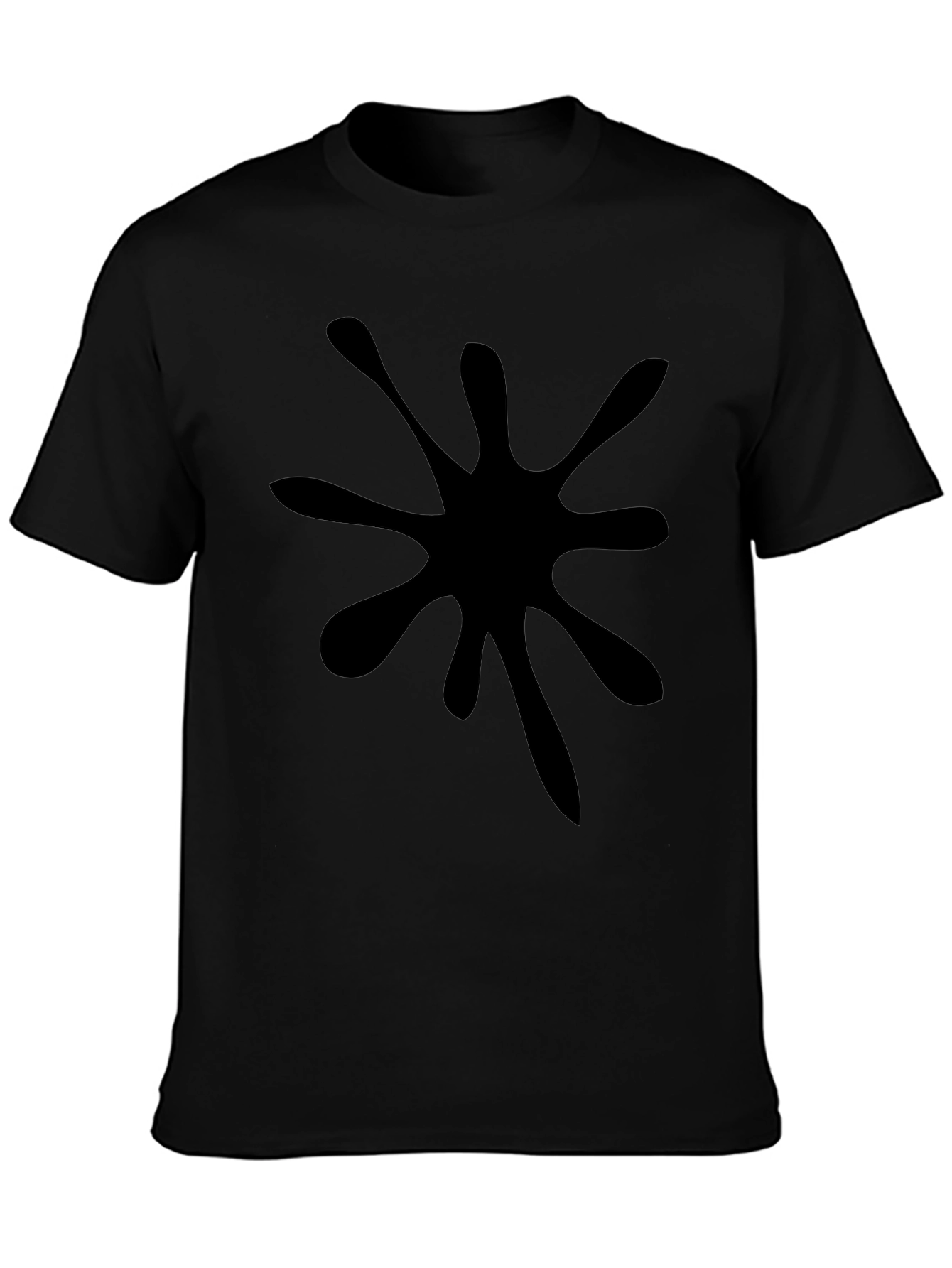 Black Splatter Graphic Tee - Mens Casual Top