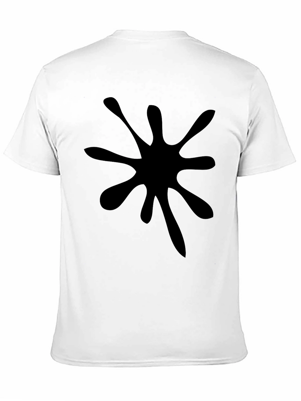 Black Splatter Graphic Tee - Mens Casual Top
