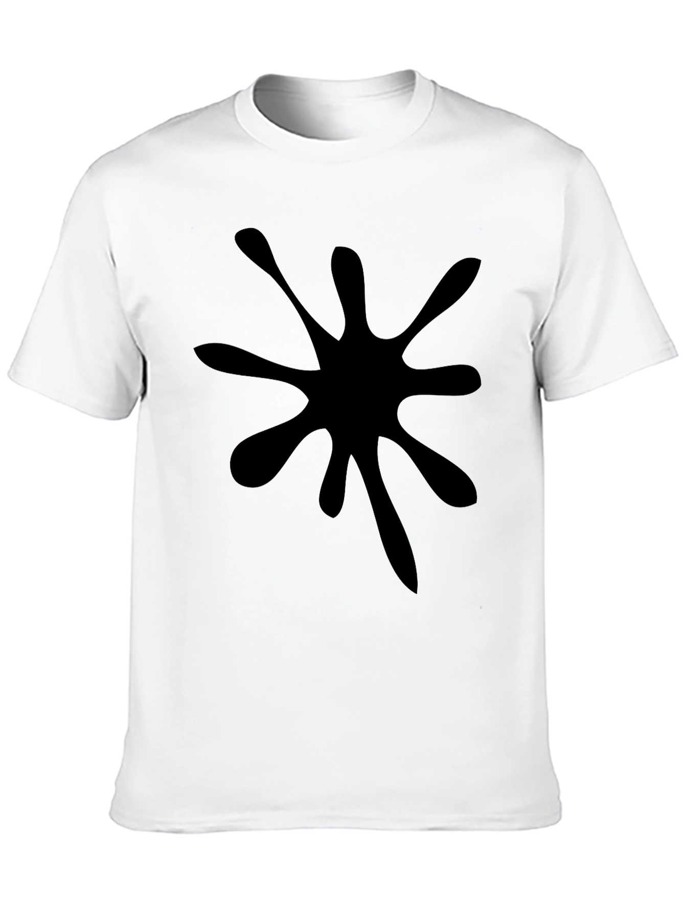 Black Splatter Graphic Tee - Mens Casual Top