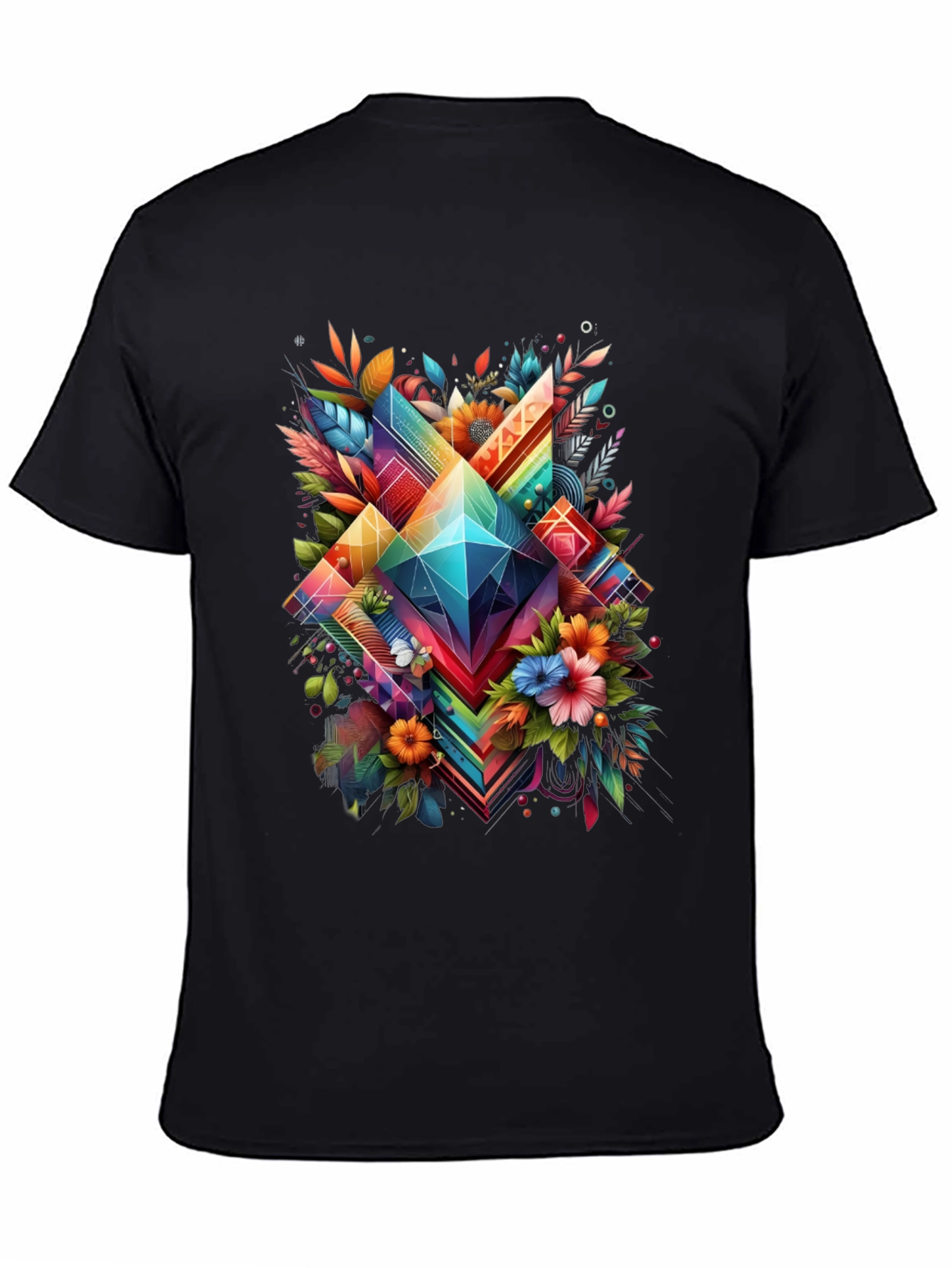 Geometric Floral Graphic T-Shirt