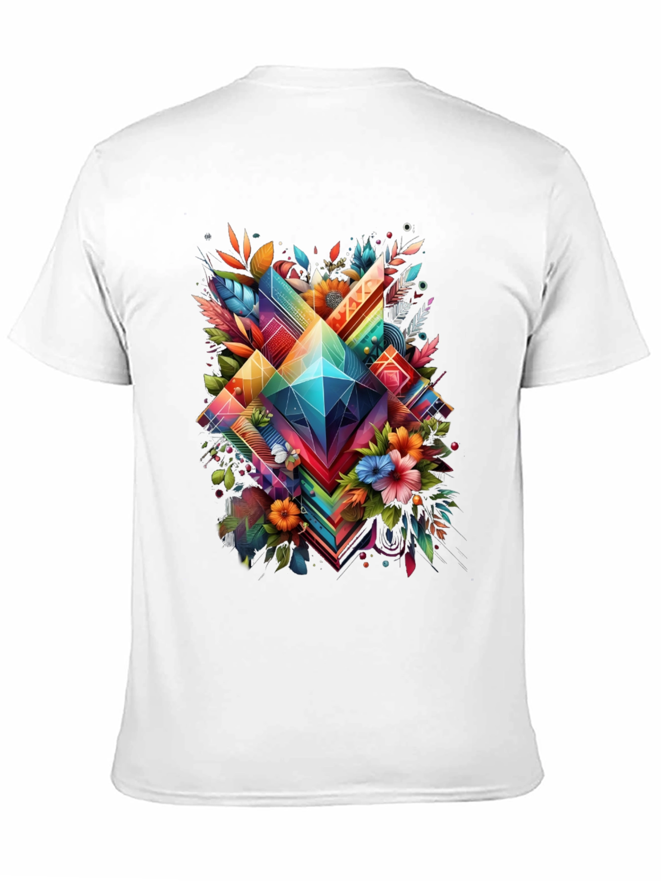 Geometric Floral Graphic T-Shirt