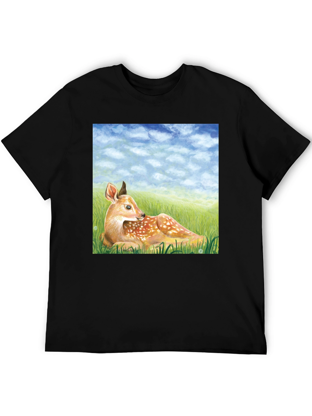Deer Scene Graphic Tee - Nature Lovers T-Shirt
