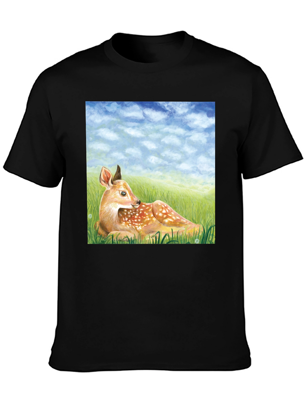 Deer Scene Graphic Tee - Nature Lovers T-Shirt
