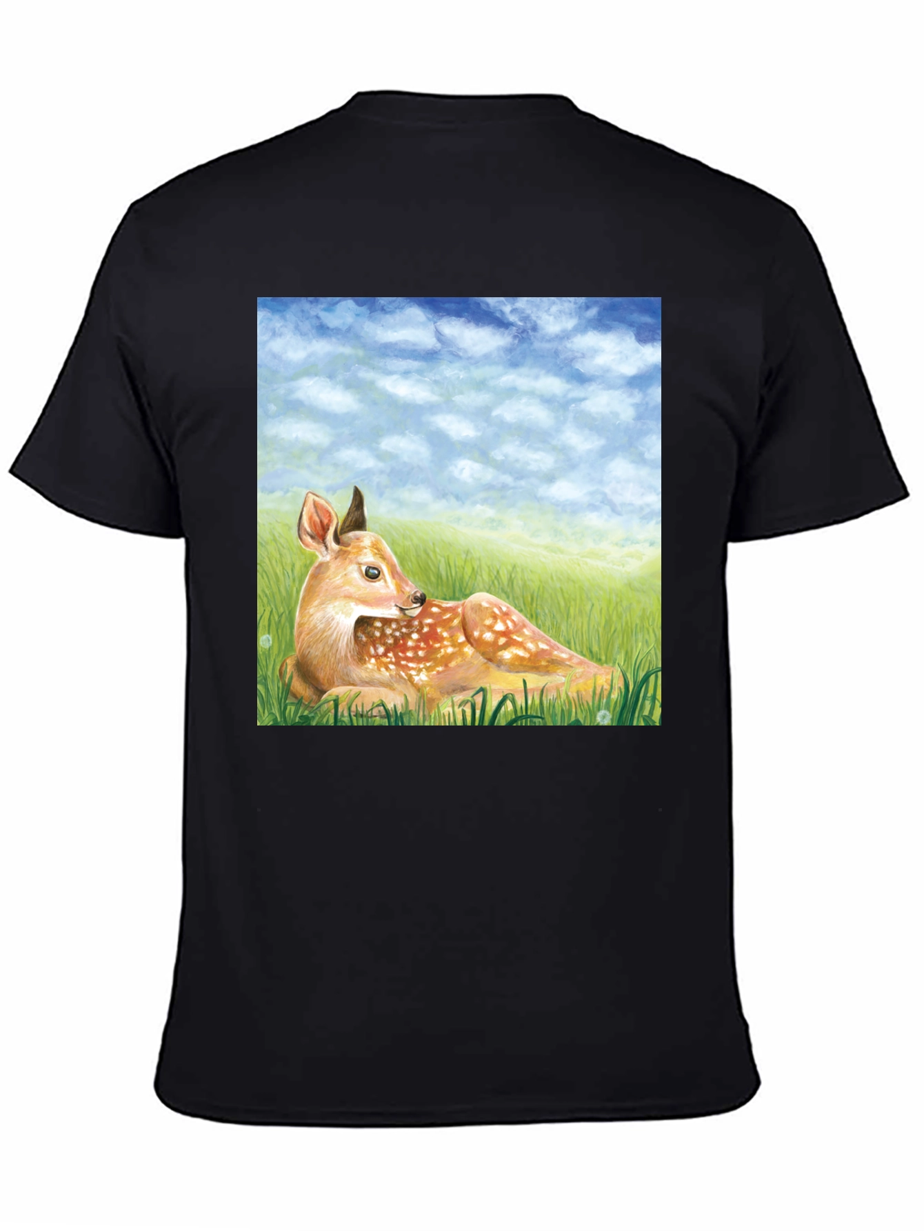 Deer Scene Graphic Tee - Nature Lovers T-Shirt