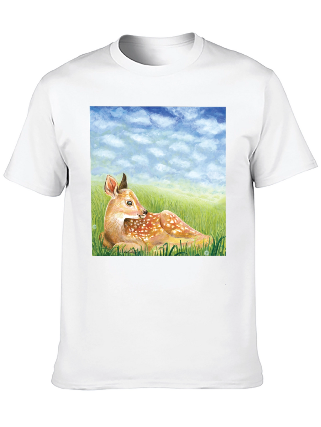 Deer Scene Graphic Tee - Nature Lovers T-Shirt