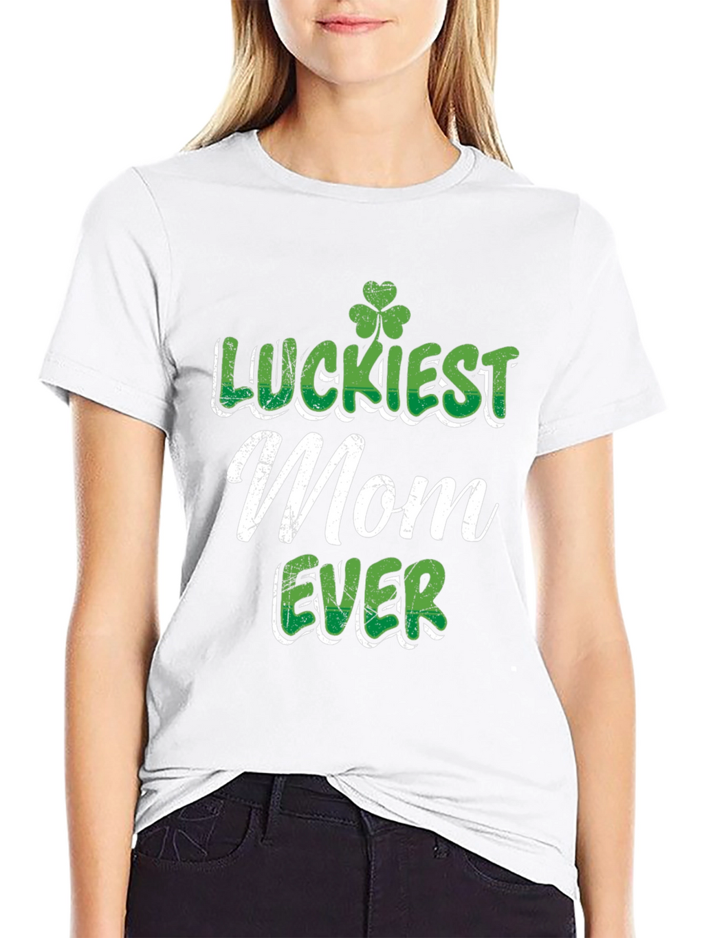 Luckiest Mom Ever St. Patricks Day Graphic Tee