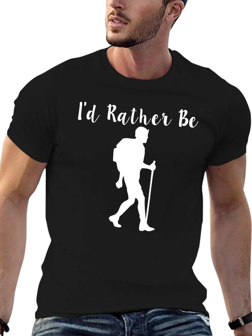 Id Rather Be Hiking T-Shirt - Black