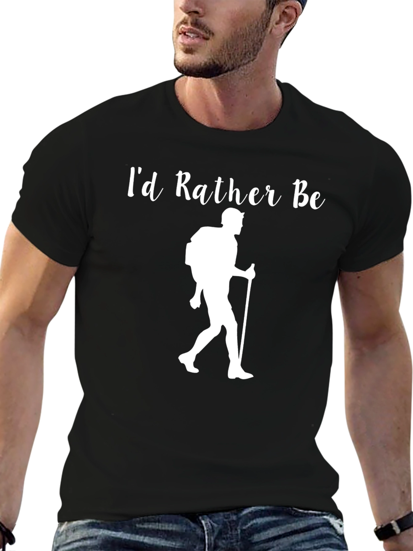 Id Rather Be Hiking T-Shirt - Black