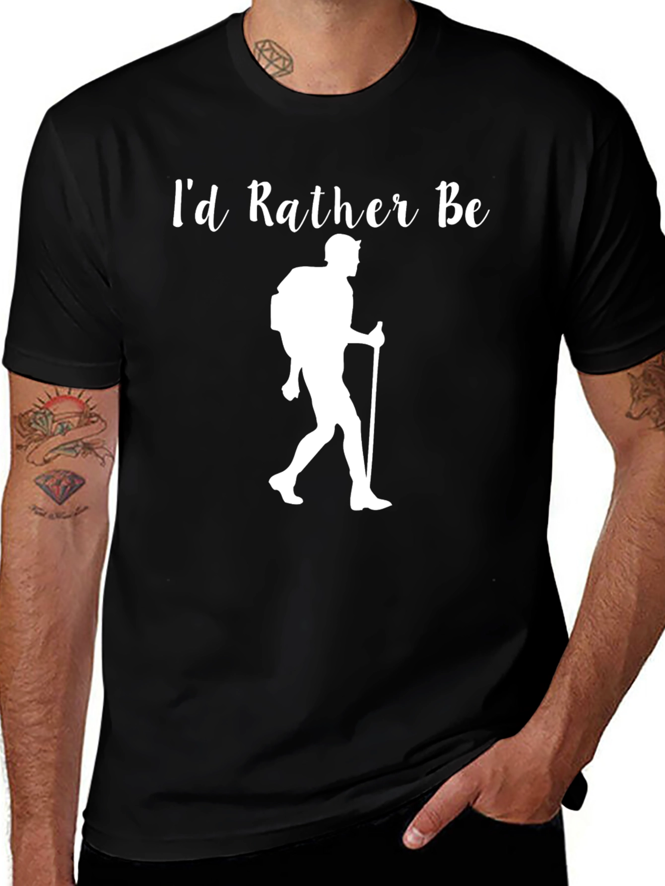 Id Rather Be Hiking T-Shirt - Black