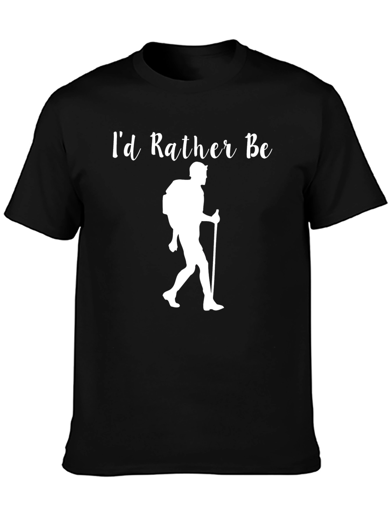 Id Rather Be Hiking T-Shirt - Black