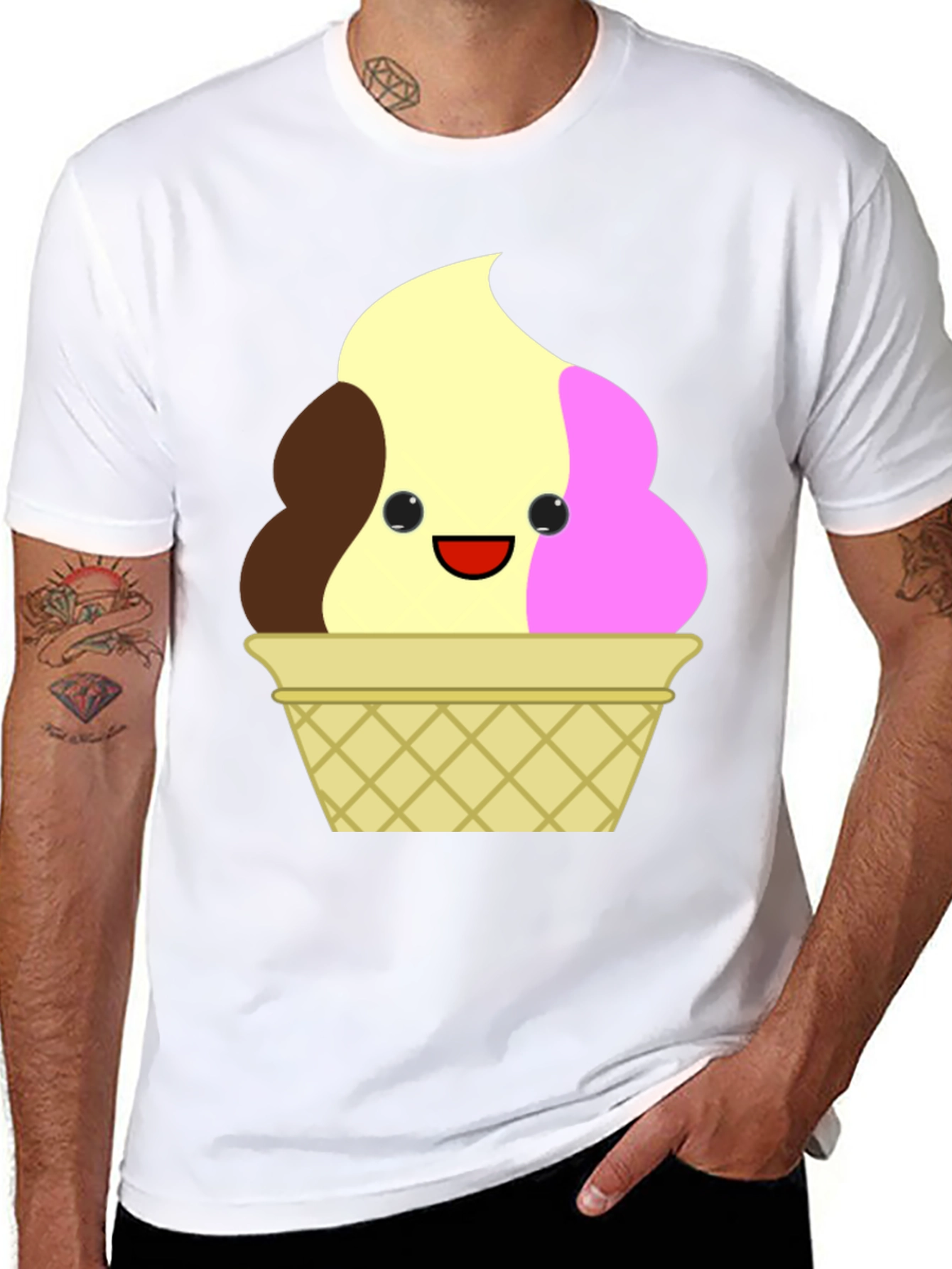 Cute Ice Cream Cone Graphic Tee
