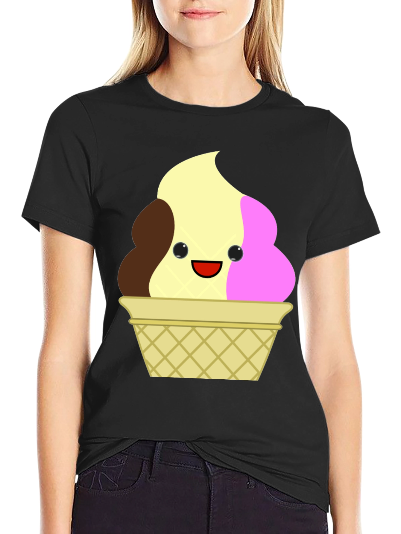 Cute Ice Cream Cone Graphic Tee