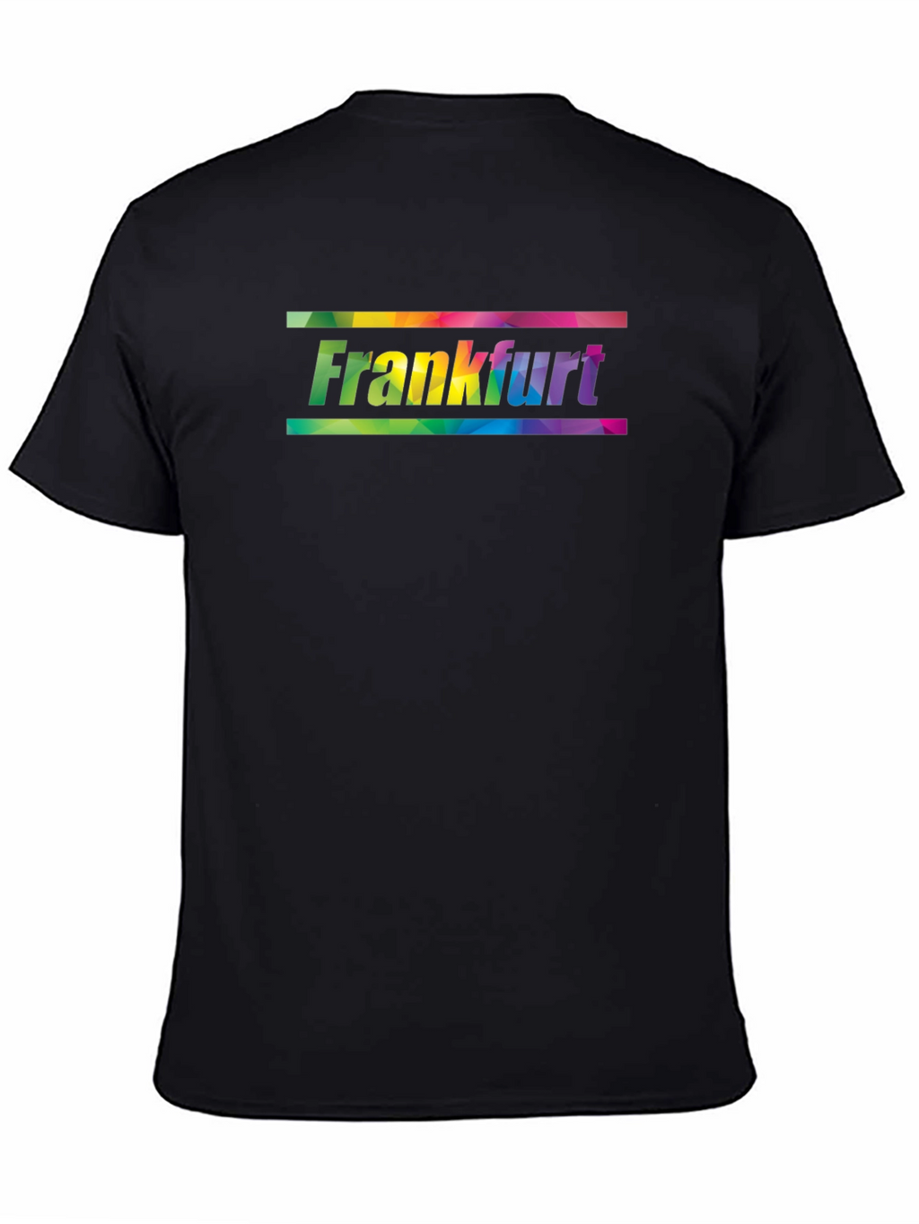 Frankfurt Rainbow Graphic Black T-Shirt