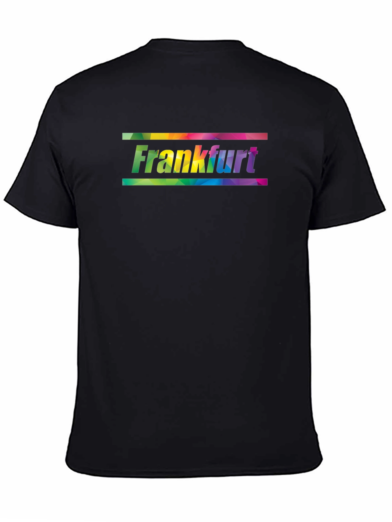 Frankfurt Rainbow Graphic Black T-Shirt