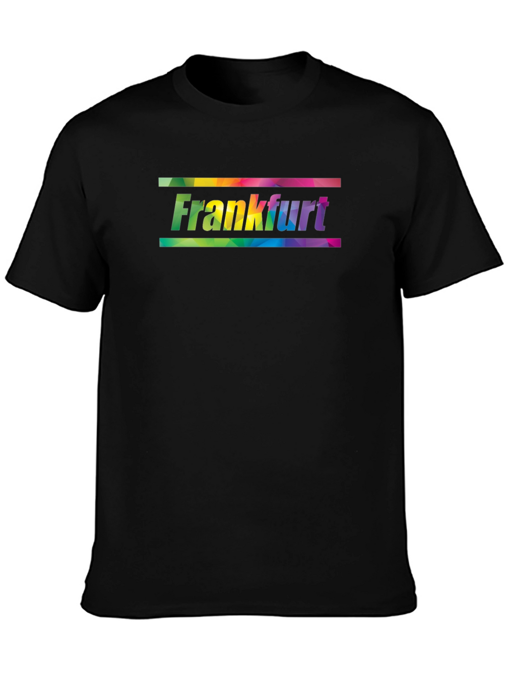 Frankfurt Rainbow Graphic Black T-Shirt
