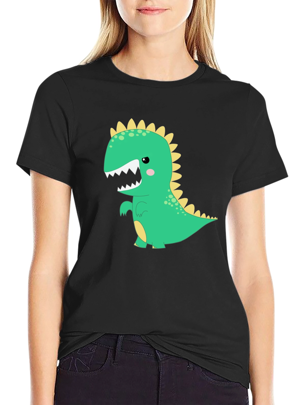Dino Graphic T-Shirt - Black Casual Tee