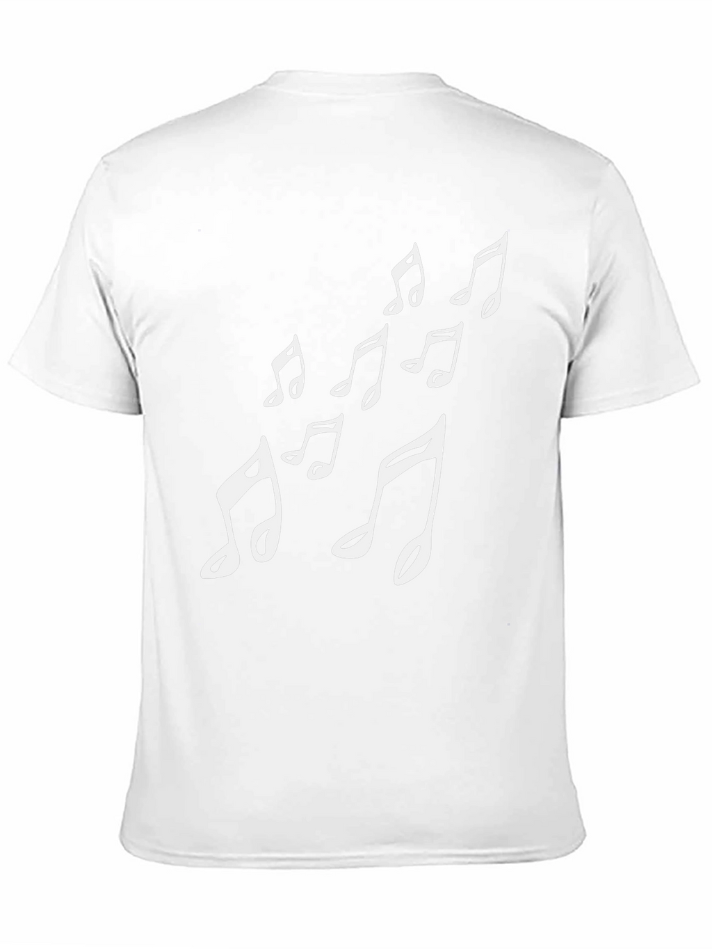Musical Notes Graphic Tee - Black Cotton T-Shirt