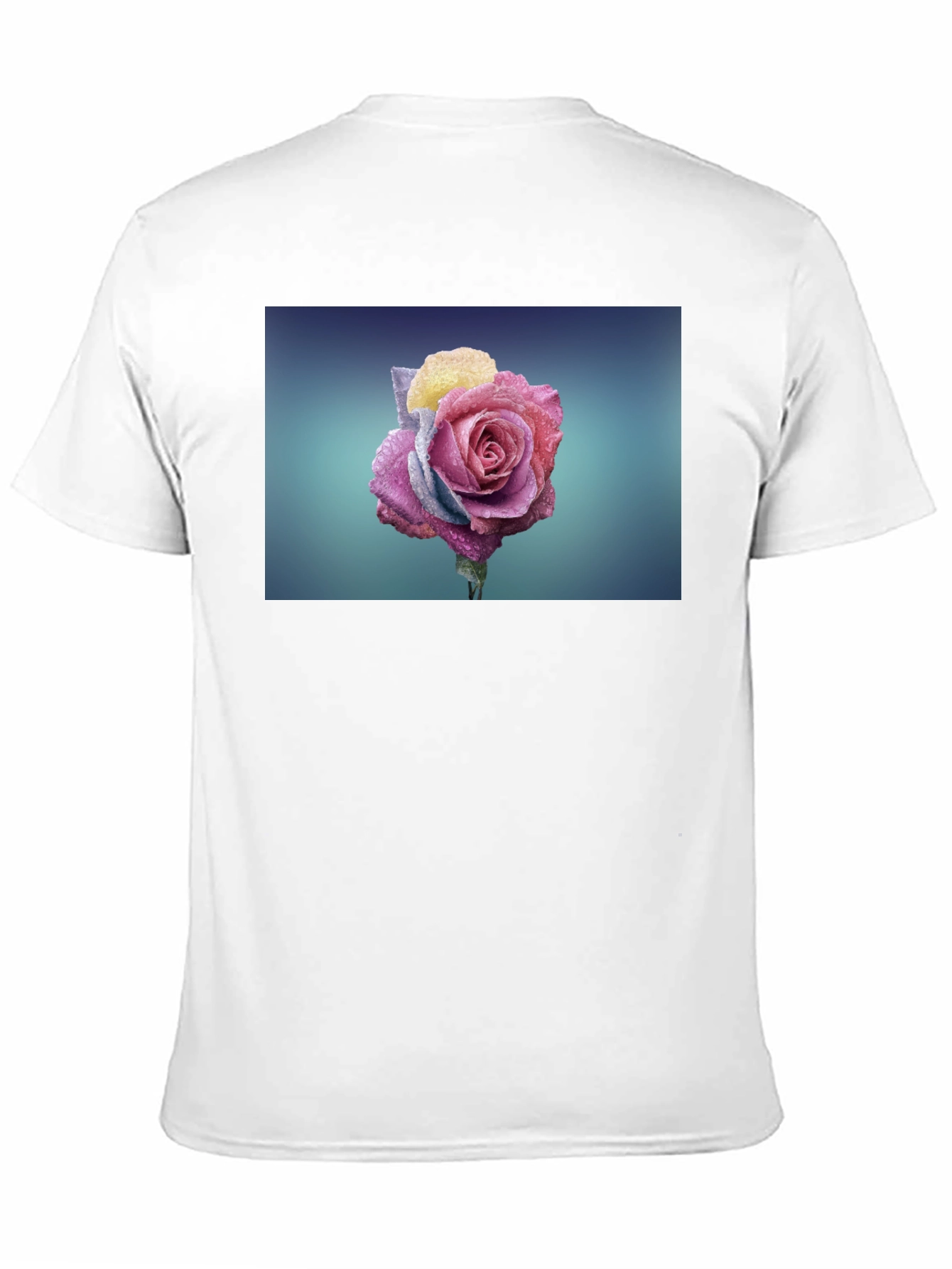 Rose Graphic Tee - Modern Black T-Shirt