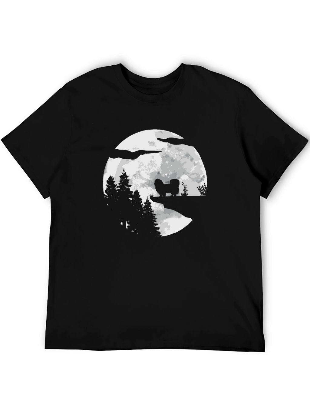 Moonlit Dog Silhouette T-Shirt