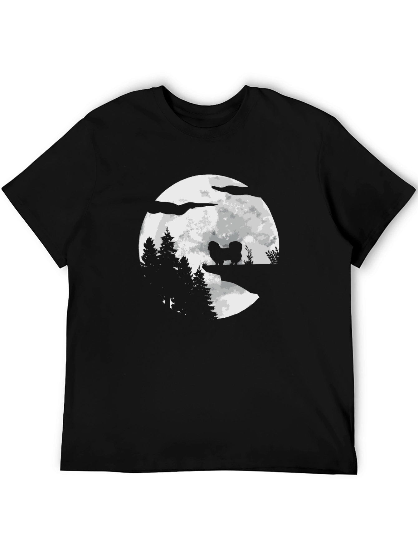 Moonlit Dog Silhouette T-Shirt