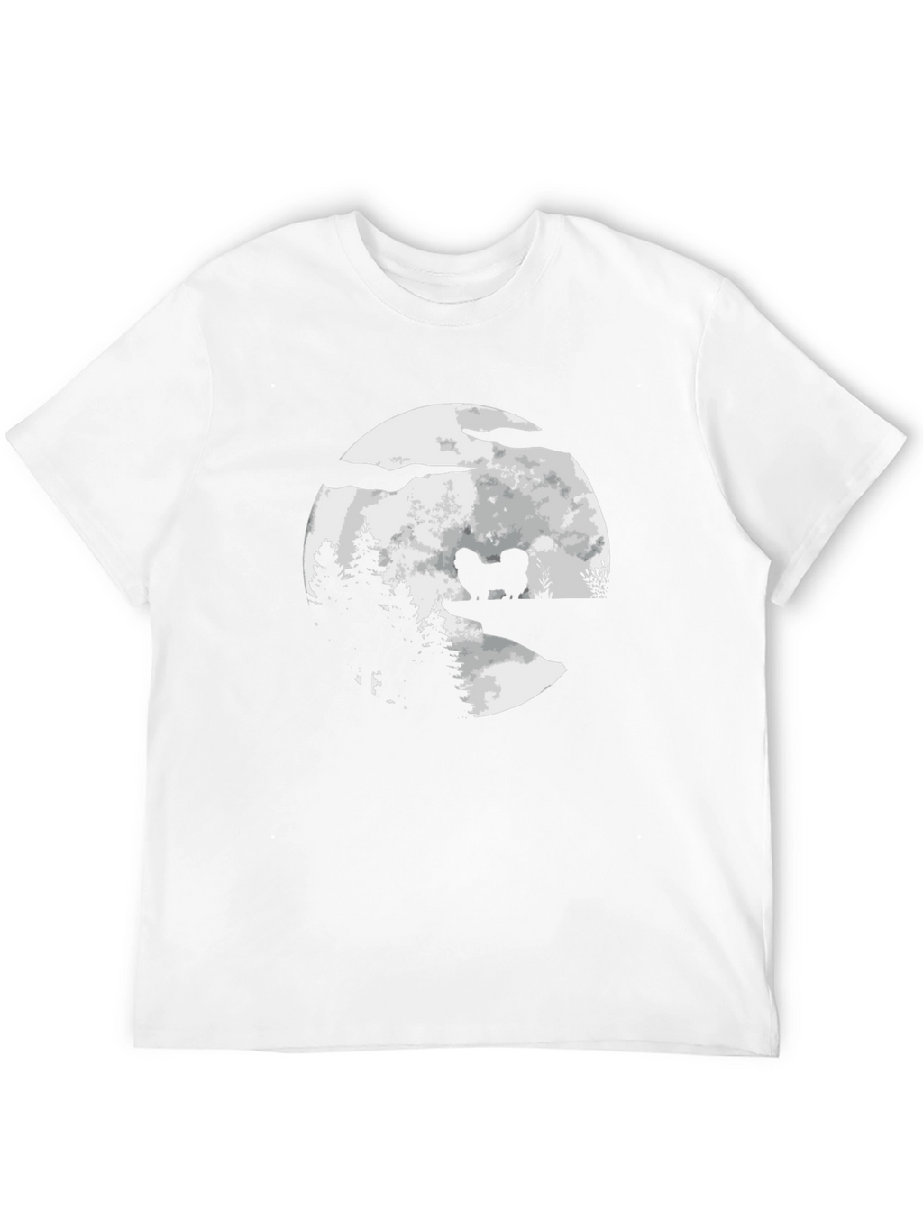 Moonlit Dog Silhouette T-Shirt