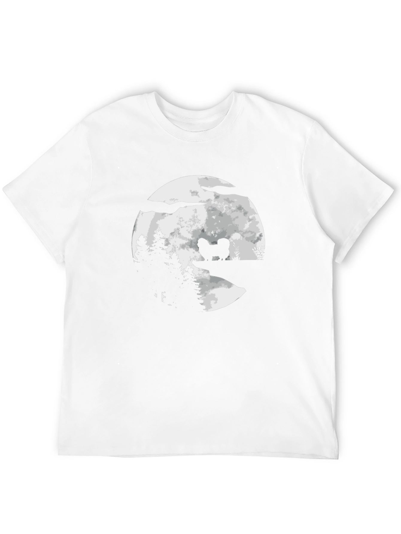Moonlit Dog Silhouette T-Shirt
