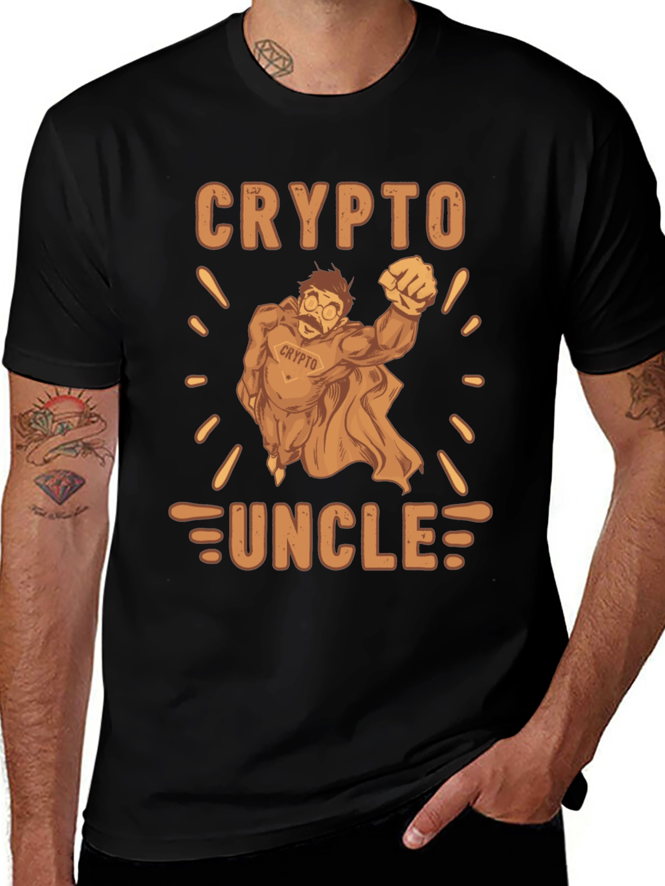 Crypto Uncle T-Shirt - Funny Bitcoin Investor Tee
