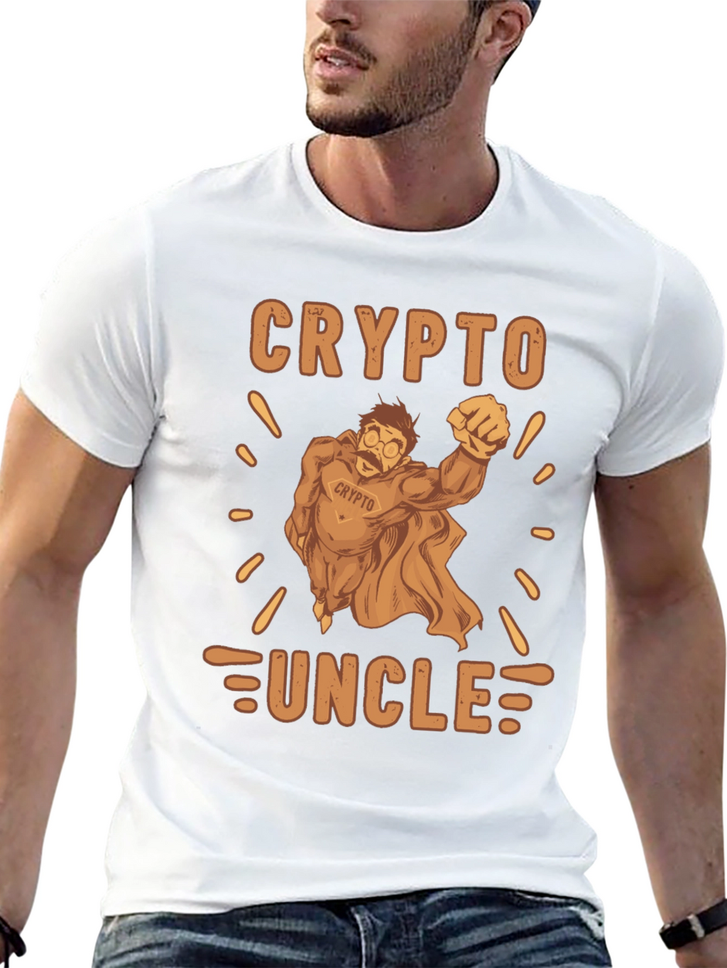 Crypto Uncle T-Shirt - Funny Bitcoin Investor Tee