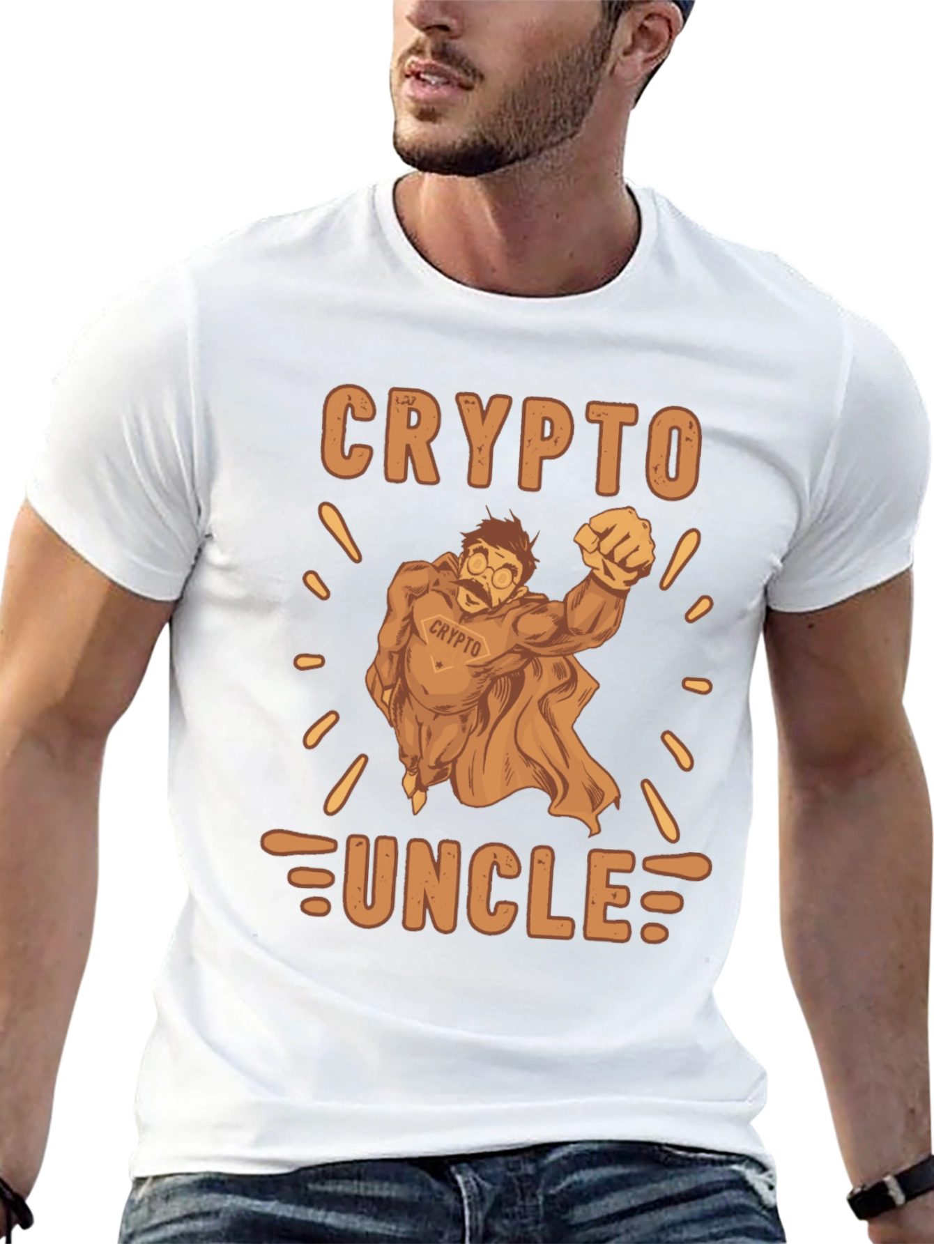 Crypto Uncle T-Shirt - Funny Bitcoin Investor Tee