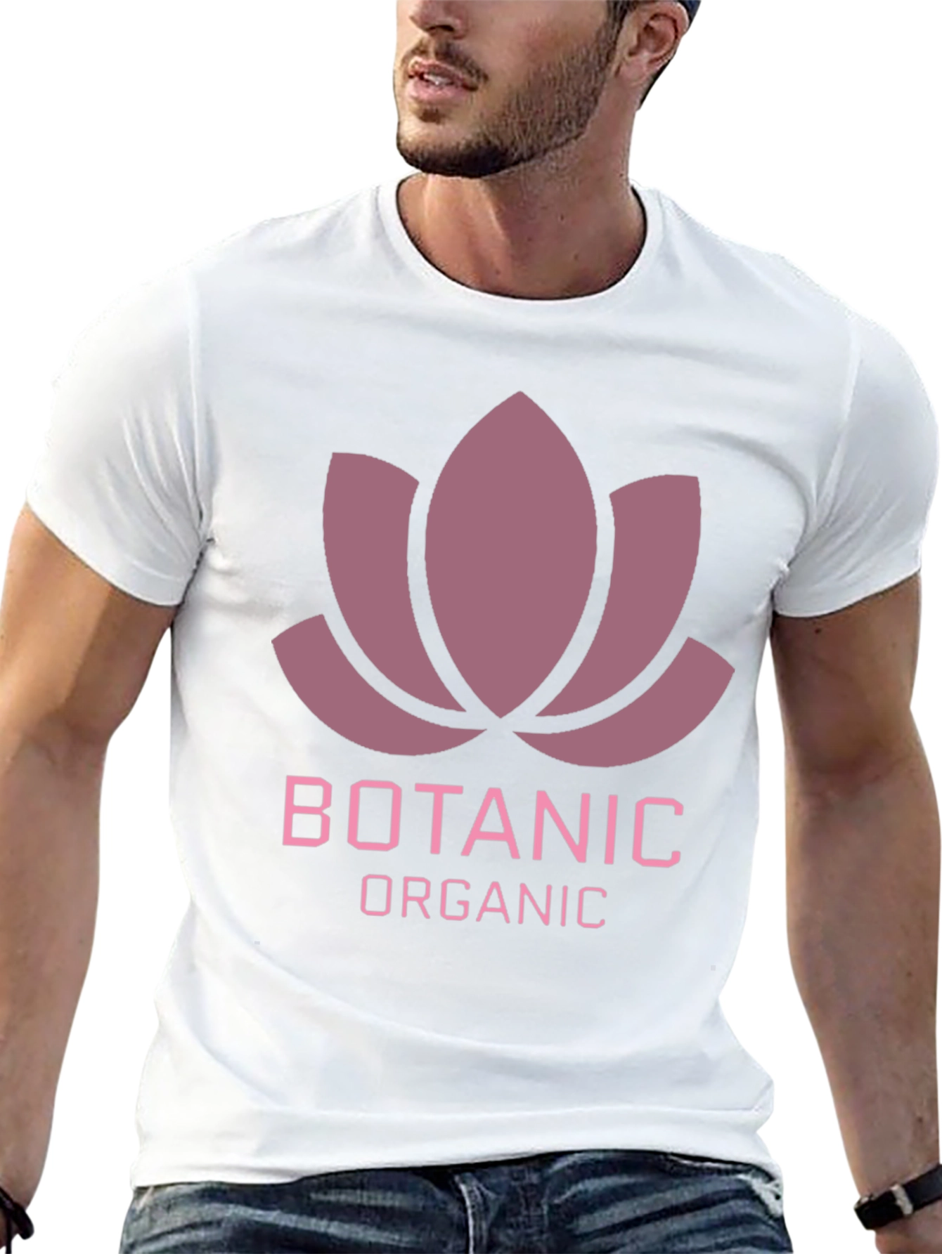 Botanic Organic Graphic Tee - Black Casual T-Shirt