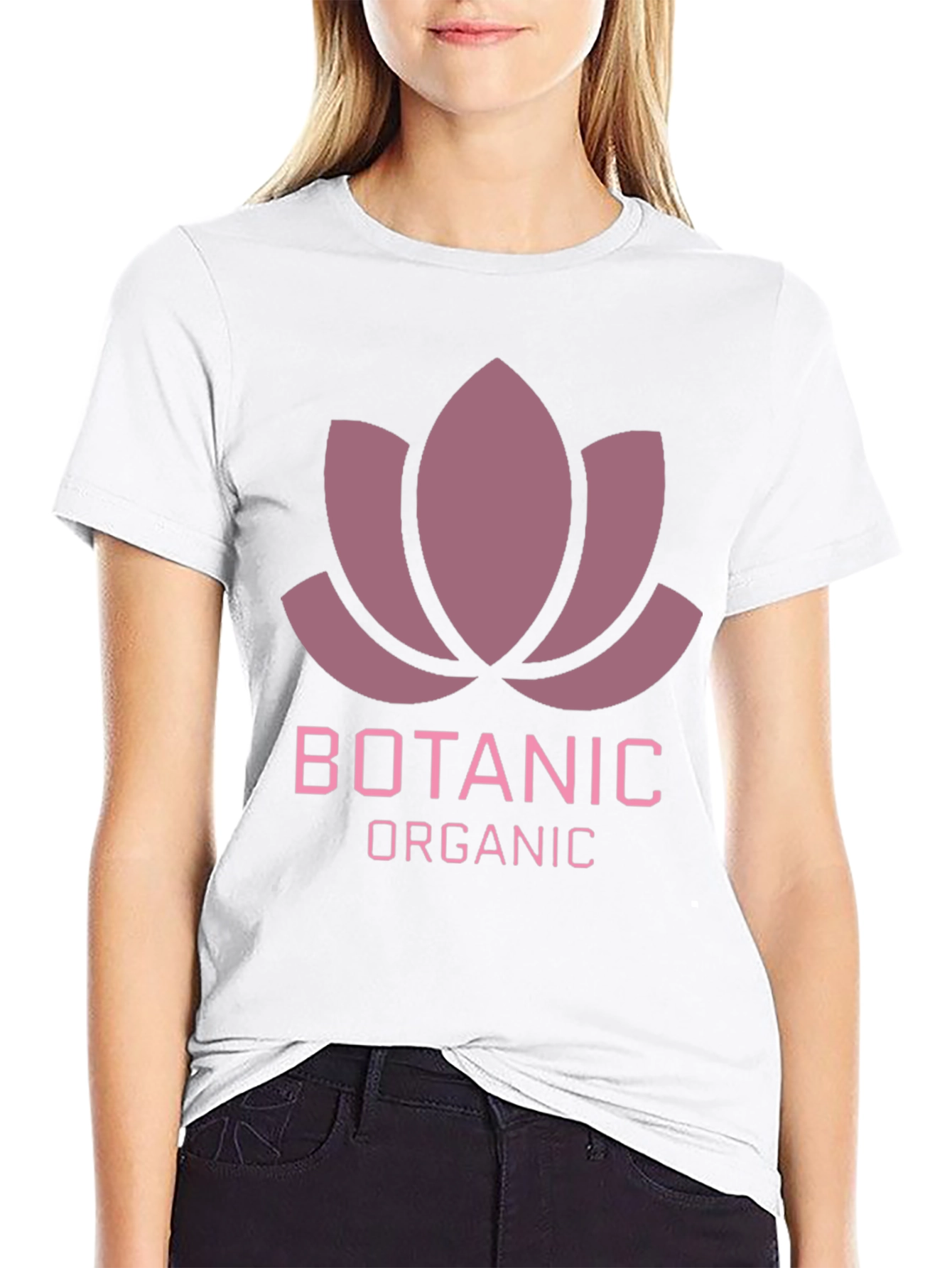 Botanic Organic Graphic Tee - Black Casual T-Shirt