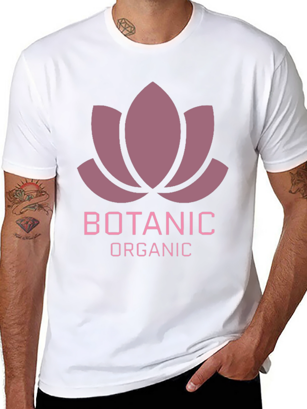 Botanic Organic Graphic Tee - Black Casual T-Shirt