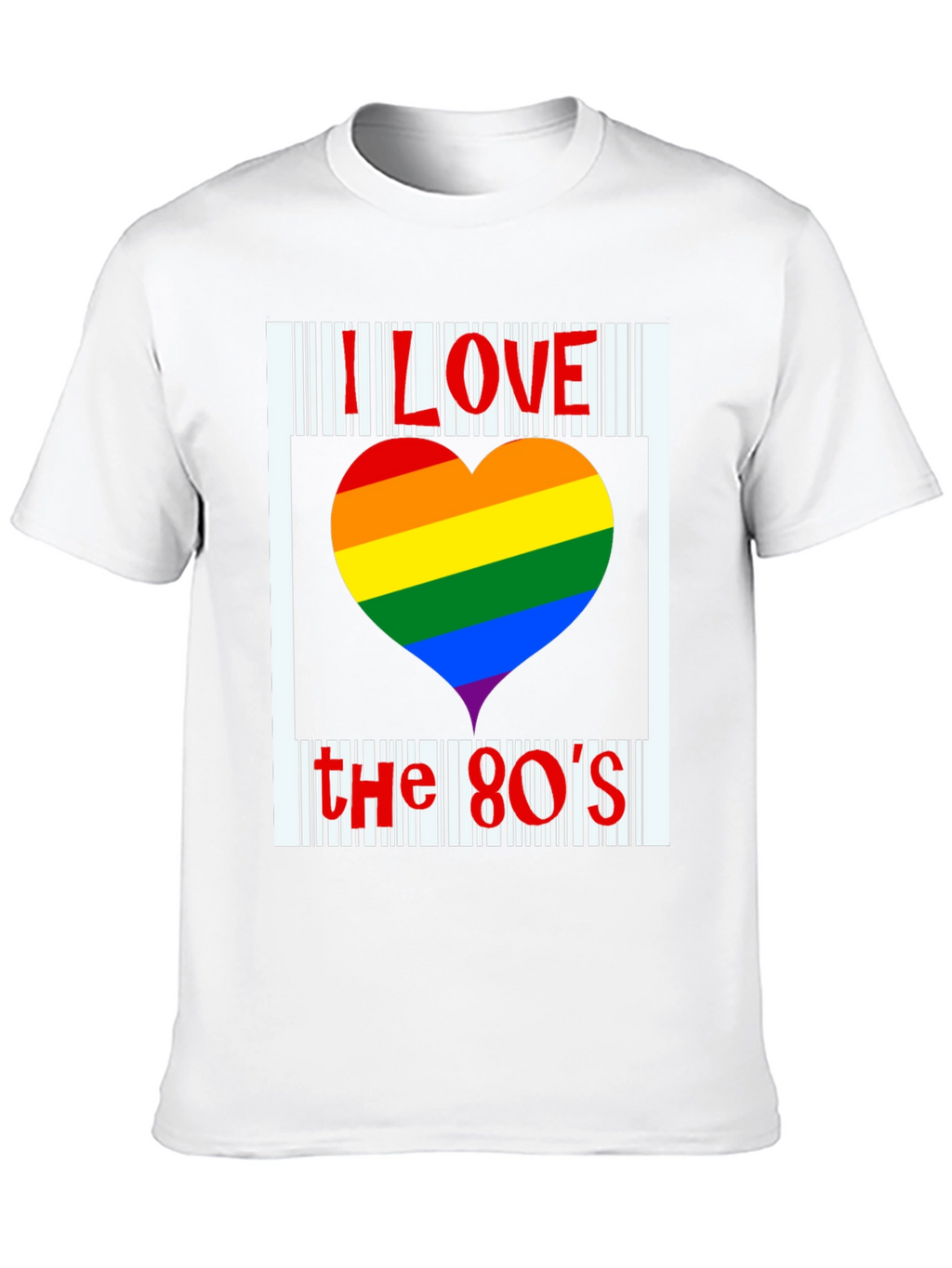 I Love the 80s Rainbow Heart T-Shirt