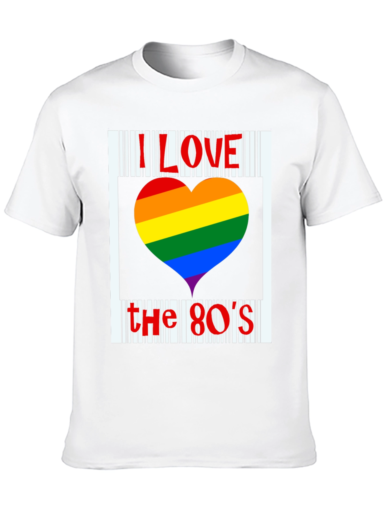 I Love the 80s Rainbow Heart T-Shirt